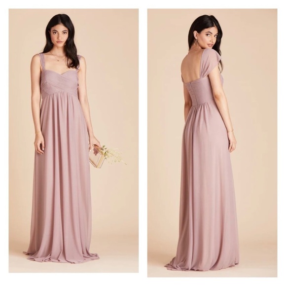 NWT BIRDY GREY Maria Convertible Maxi Dress Mauve Pink Blush Pink XS Bridesmaid - Picture 6 of 8